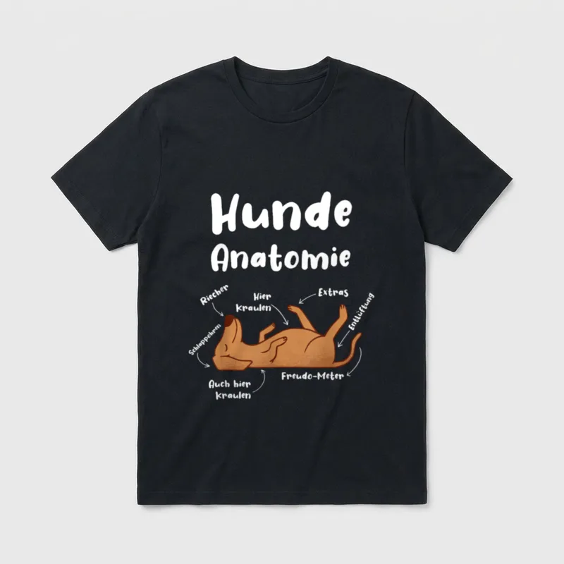 Hundebesitzer und Hundeliebhaber Hundeanatomie T-Shirt – Klassisches T-Shirt in Schwarz