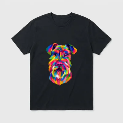 Pop-Art-Schnauzer niedliches Pfoten-Geschenk T-Shirt – Klassisches T-Shirt in Schwarz