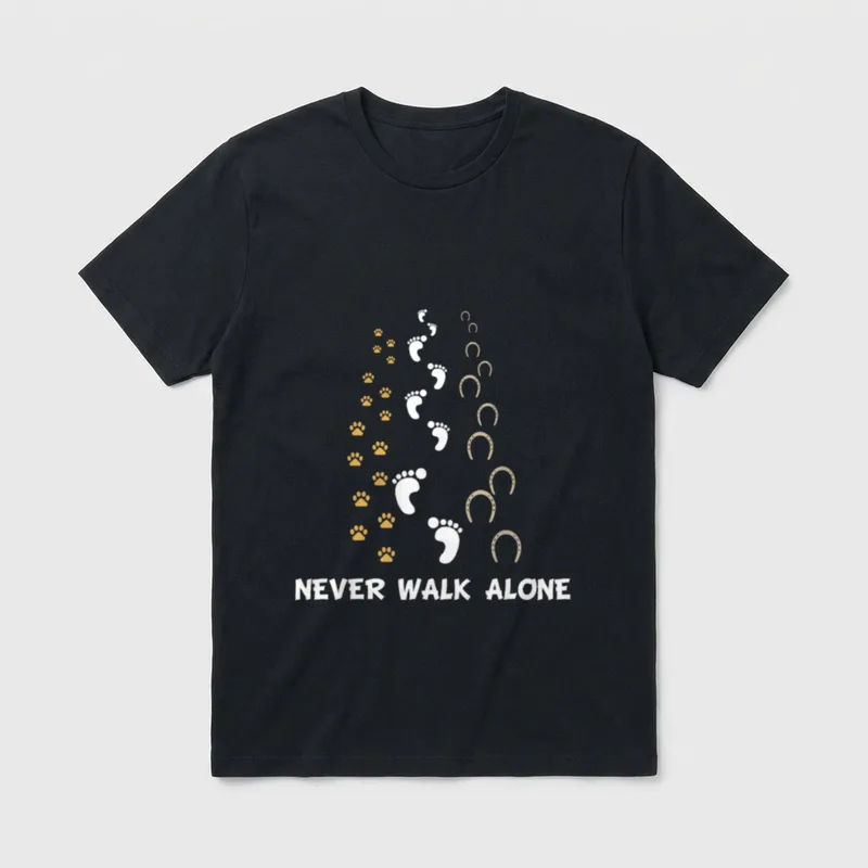 Lustig Hund Pferd Reiter T-Shirt – Klassisches T-Shirt in Schwarz