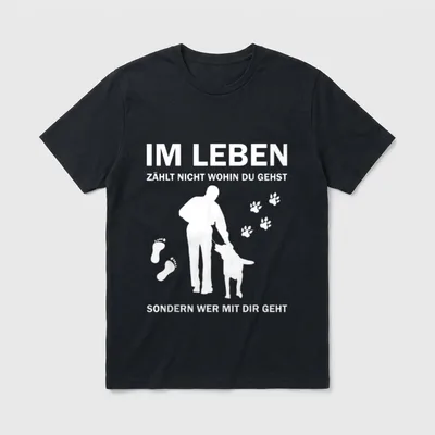 Im leben zählt nicht T-Shirt – Klassisches T-Shirt in Schwarz