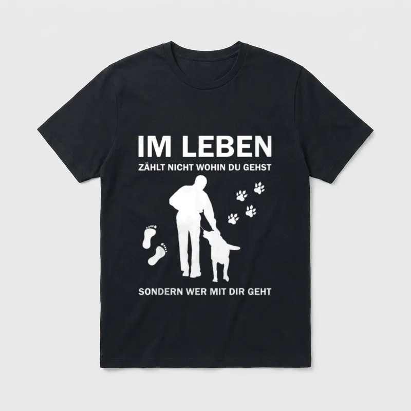 Im leben zählt nicht T-Shirt – Klassisches T-Shirt in Schwarz