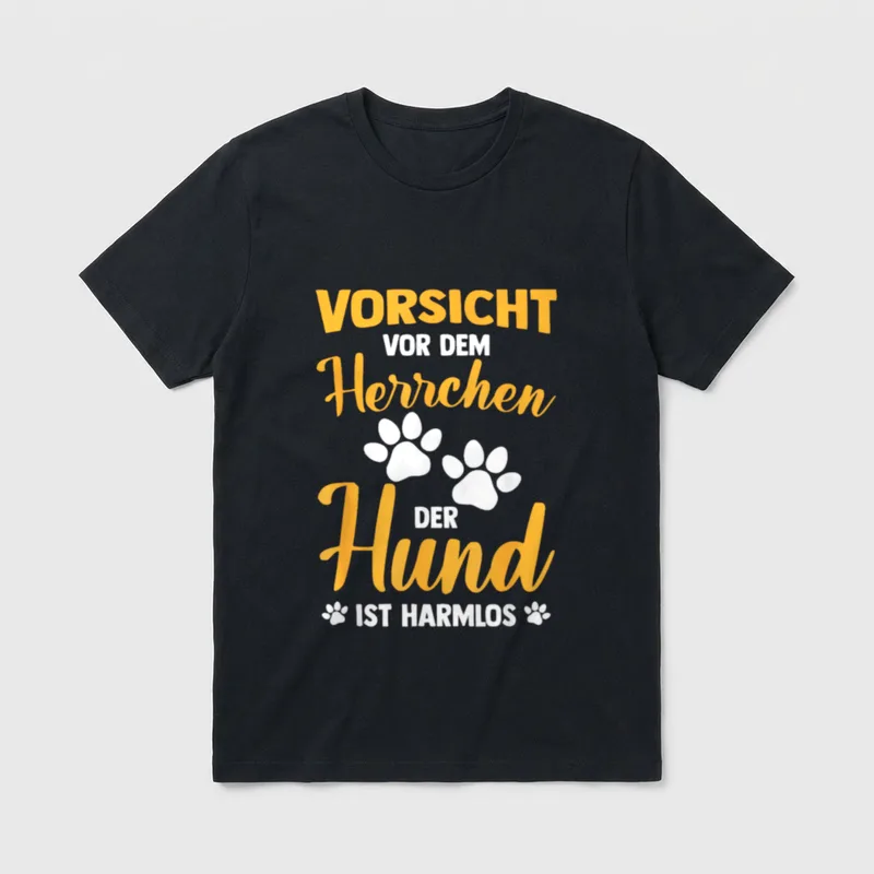 Hundebesitzer Vorsicht Vor T-Shirt – Klassisches T-Shirt in Schwarz