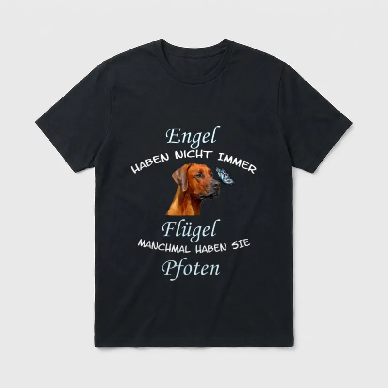 Rhodesian Ridgeback Hund Engel T-Shirt – Klassisches T-Shirt in Schwarz