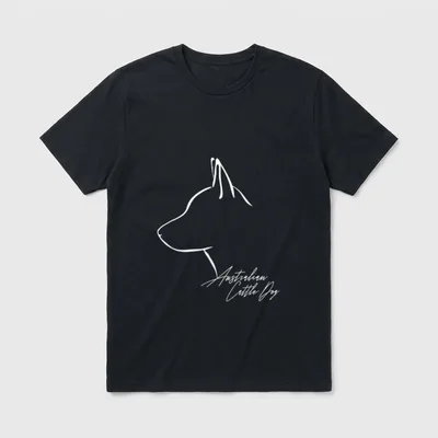 Australian Cattle Dog Profil T-Shirt – Klassisches T-Shirt in Schwarz