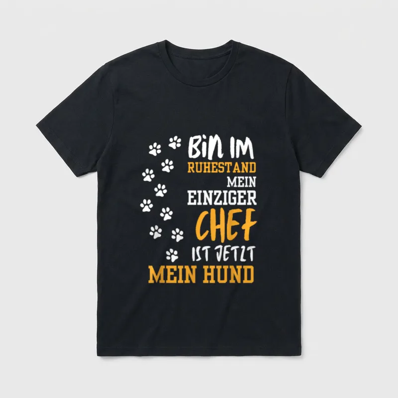 Ruhestand Rente Hund ist T-Shirt – Klassisches T-Shirt in Schwarz