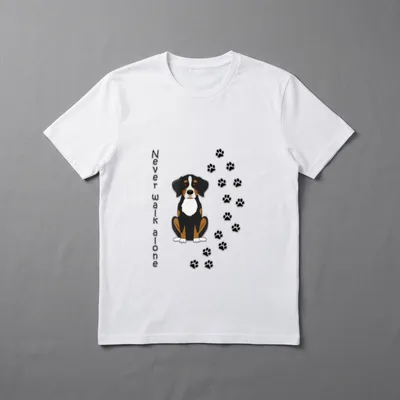 Never walk alone Sennenhund T-Shirt – Klassisches T-Shirt in Schwarz