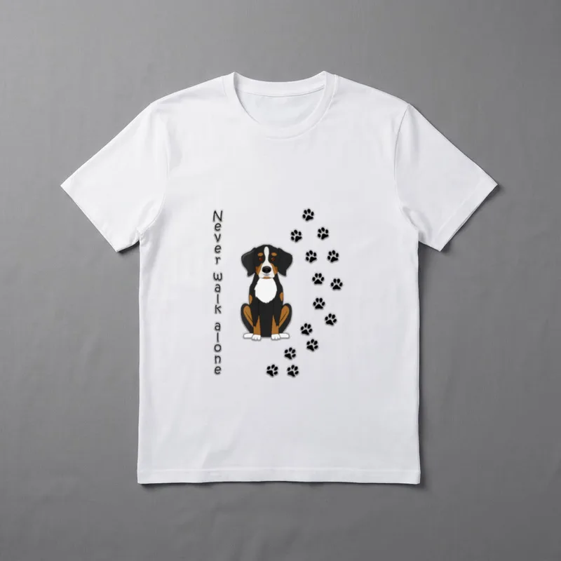 Never walk alone Sennenhund T-Shirt – Klassisches T-Shirt in Schwarz