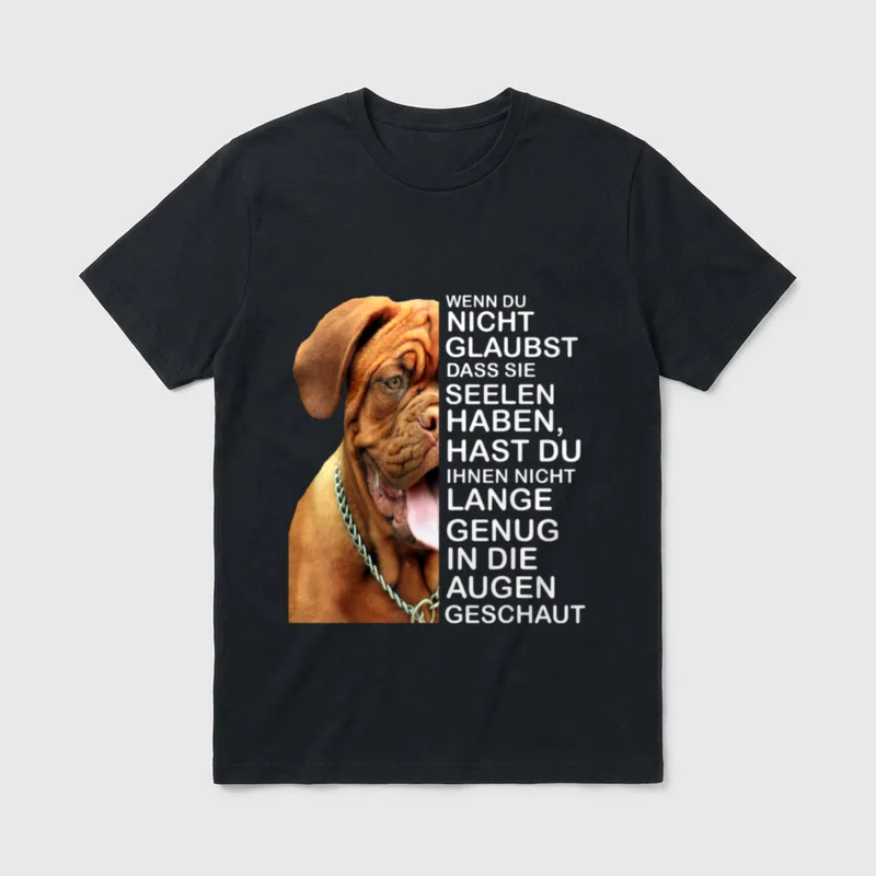 Bordeaux Dogge Seele Lustiges Frauen T-Shirt – Klassisches T-Shirt in Schwarz