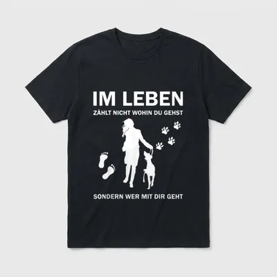 Im leben zählt nicht wohin T-Shirt – Klassisches T-Shirt in Schwarz