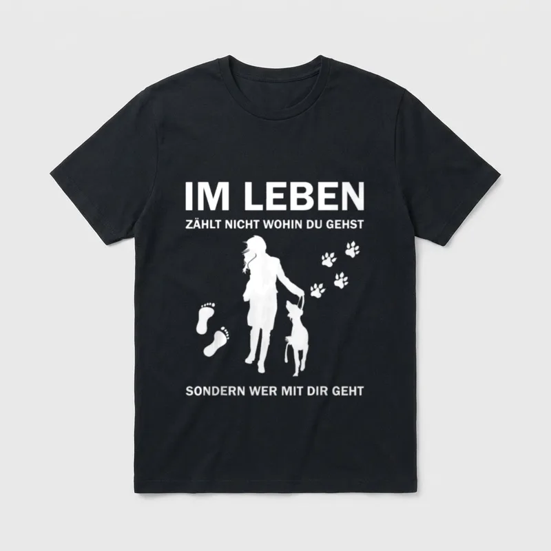 Im leben zählt nicht wohin T-Shirt – Klassisches T-Shirt in Schwarz