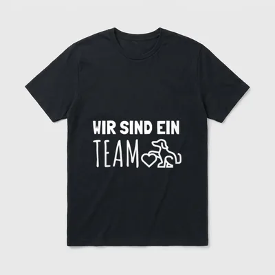 Hund und Herrchen T-Shirt – Klassisches T-Shirt in Schwarz
