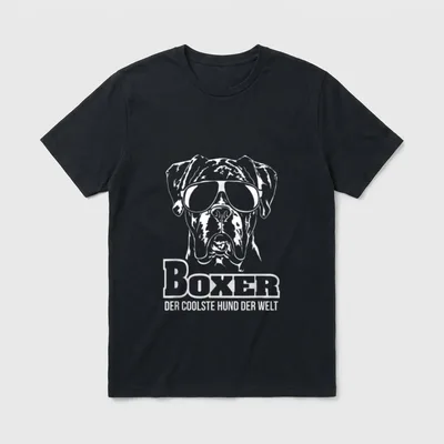 Boxer cooler Hund lustiger T-Shirt – Klassisches T-Shirt in Schwarz