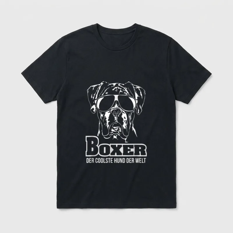 Boxer cooler Hund lustiger T-Shirt – Klassisches T-Shirt in Schwarz