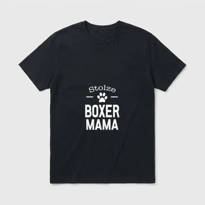 Stolze Boxer Mama Dog T-Shirt – Klassisches T-Shirt in Schwarz