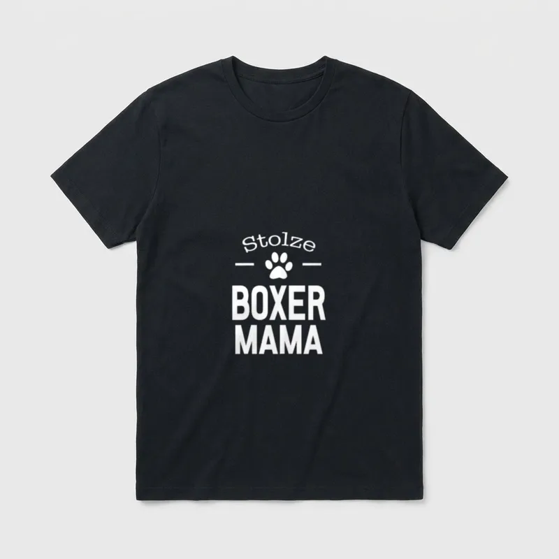 Stolze Boxer Mama Dog T-Shirt – Klassisches T-Shirt in Schwarz