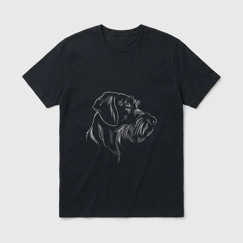 Deutsch Drahthaar German Wirehaired T-Shirt – Klassisches T-Shirt in Schwarz