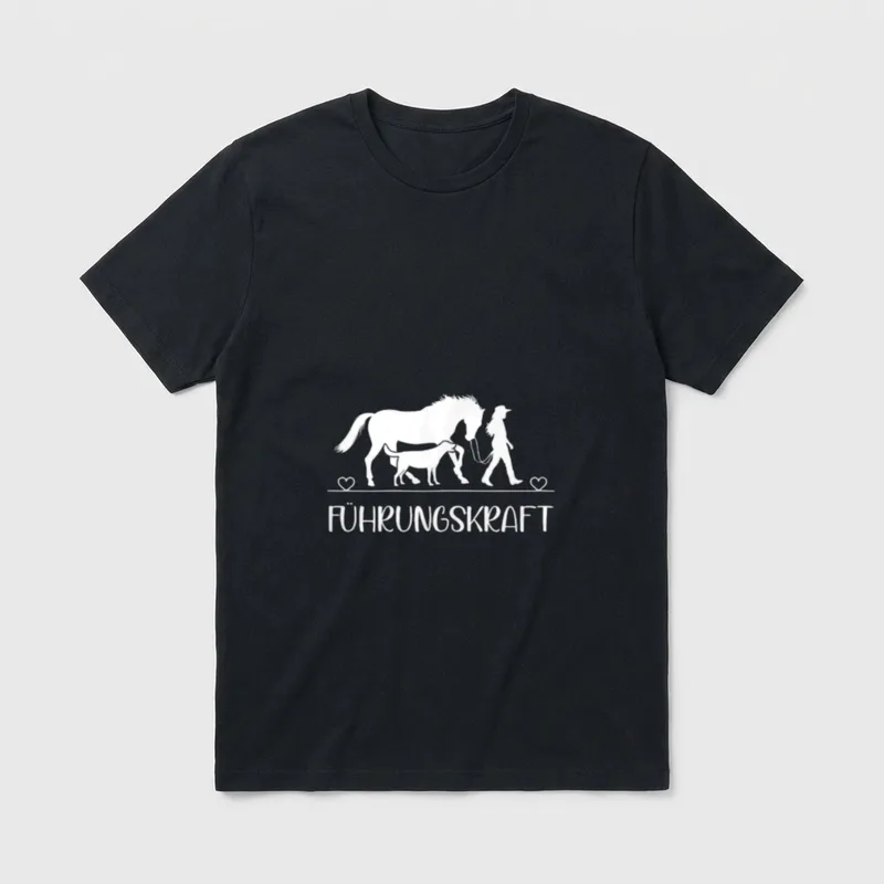 Führungskraft Pferde Und Hunde T-Shirt – Klassisches T-Shirt in Schwarz