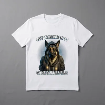 Guten Morgen? Ganz Dünnes Lustige Hundesprüche T-Shirt – Klassisches T-Shirt in Schwarz