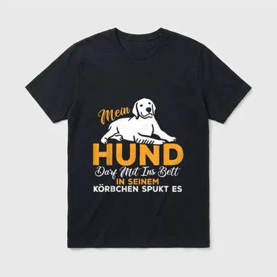 Lustig Mein Hund darf T-Shirt – Klassisches T-Shirt in Schwarz