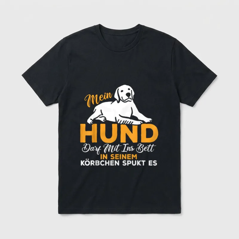 Lustig Mein Hund darf T-Shirt – Klassisches T-Shirt in Schwarz