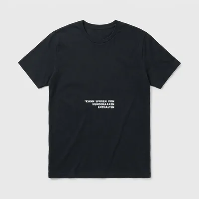 Kann Spuren von Hundehaaren enthalten T-Shirt – Klassisches T-Shirt in Schwarz