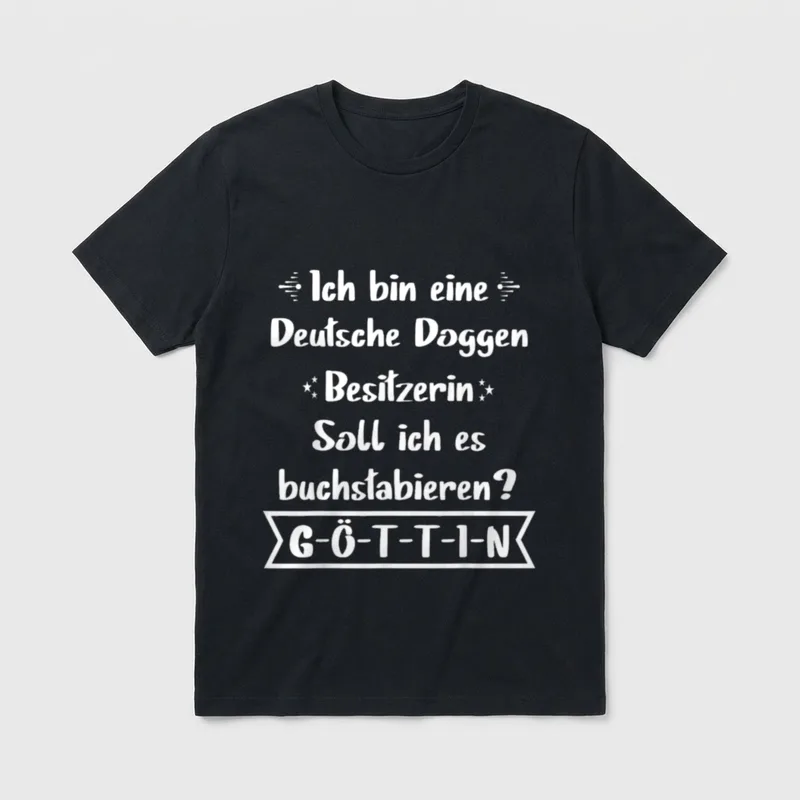 Deutsche Dogge Deutsche Dogge T-Shirt – Klassisches T-Shirt in Schwarz