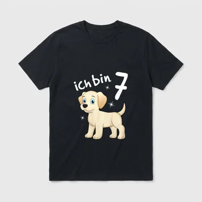 7. Geburtstag Ich bin T-Shirt – Klassisches T-Shirt in Schwarz