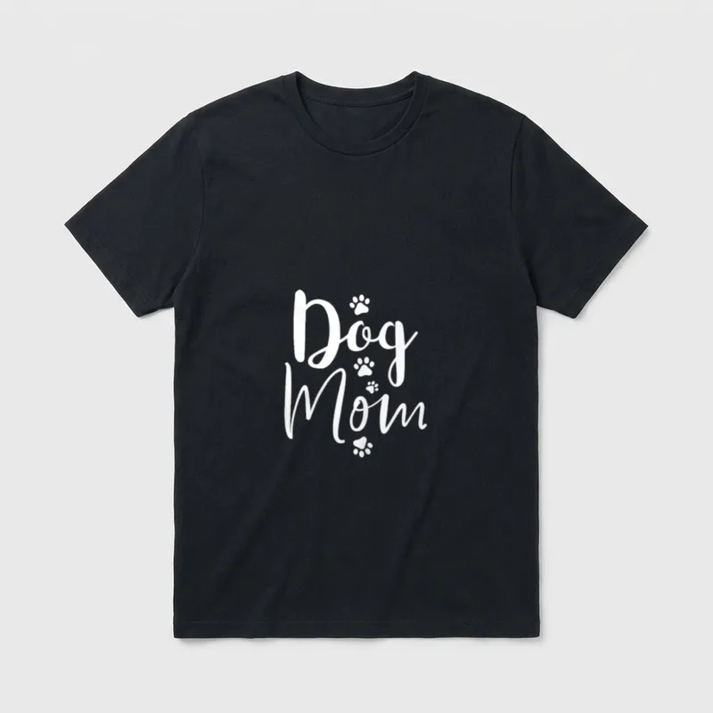 Dog Mom Mama Hund Pfote T-Shirt – Klassisches T-Shirt in Schwarz