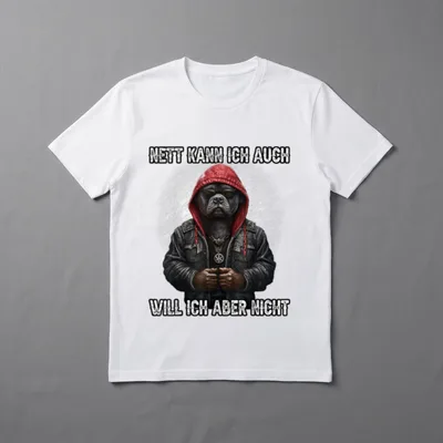 Nett kann ich auch T-Shirt – Klassisches T-Shirt in Schwarz
