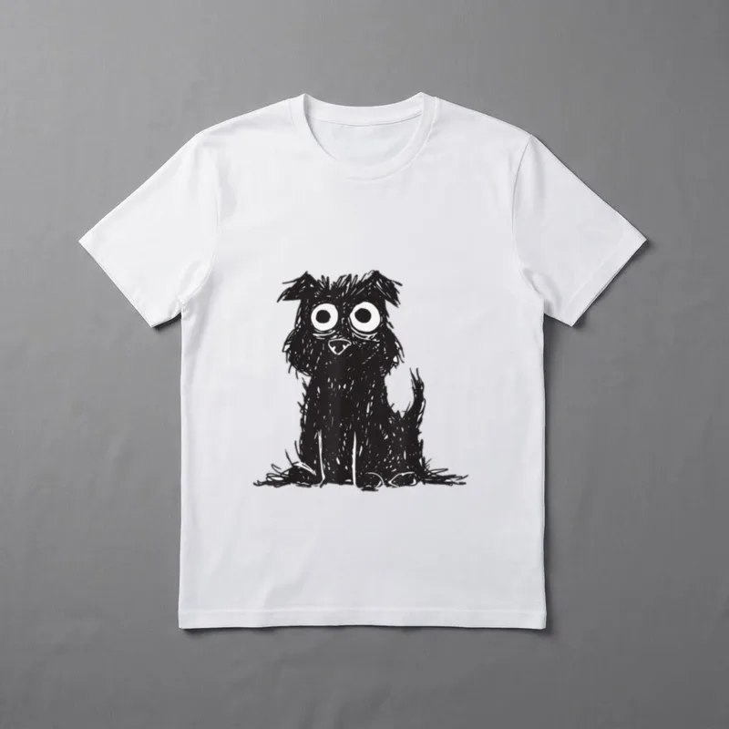 Lustiges Hunde Motiv T-Shirt – Klassisches T-Shirt in Schwarz