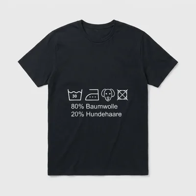Hundehaare Hundebesitzer Haare Hundeliebhaber T-Shirt – Klassisches T-Shirt in Schwarz