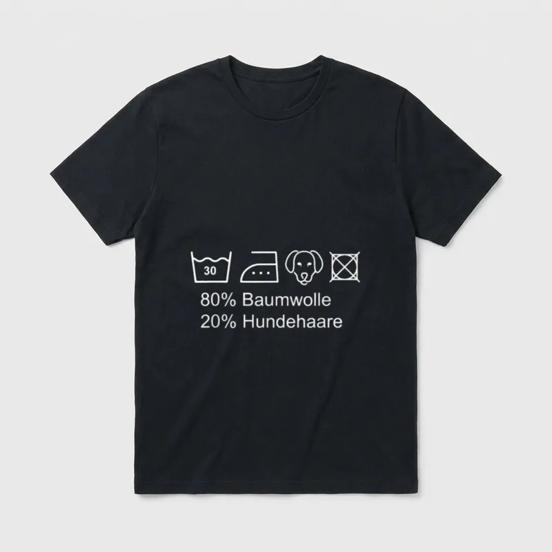 Hundehaare Hundebesitzer Haare Hundeliebhaber T-Shirt – Klassisches T-Shirt in Schwarz