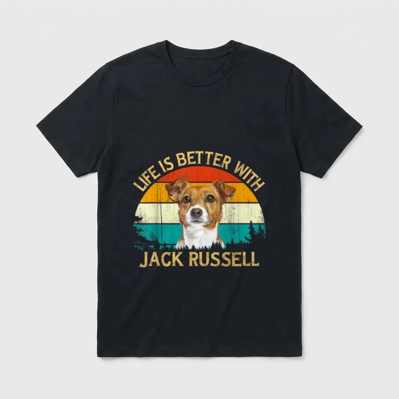 Vintage Retro Style Pet T-Shirt – Klassisches T-Shirt in Schwarz