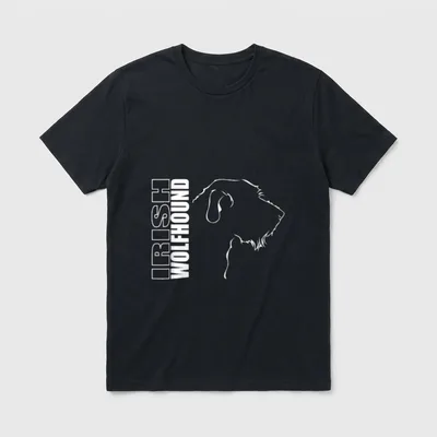 Wilsigns Irish Wolfhound T-Shirt – Klassisches T-Shirt in Schwarz