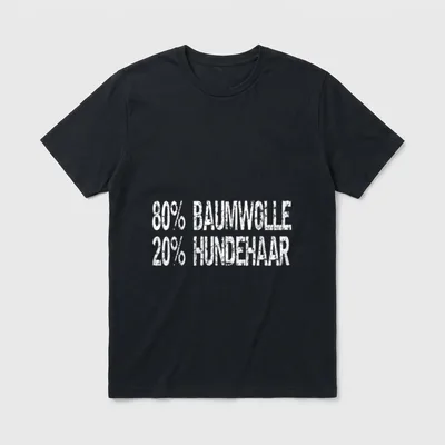 Funny 80% Baumwolle 20% T-Shirt – Klassisches T-Shirt in Schwarz
