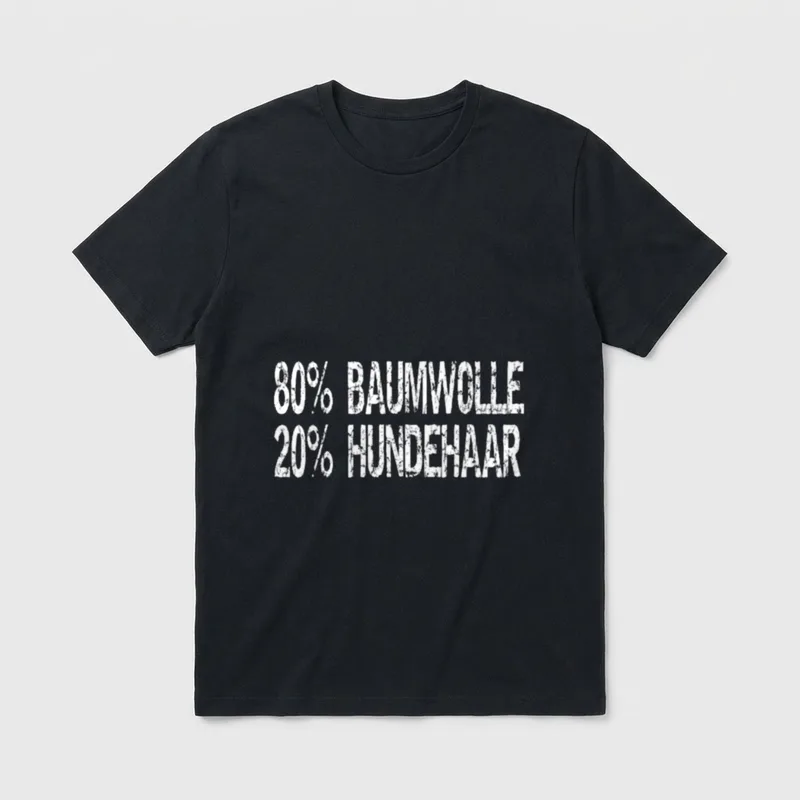 Funny 80% Baumwolle 20% T-Shirt – Klassisches T-Shirt in Schwarz