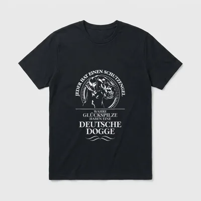 Deutsche Dogge Schutzengel Hunde T-Shirt – Klassisches T-Shirt in Schwarz