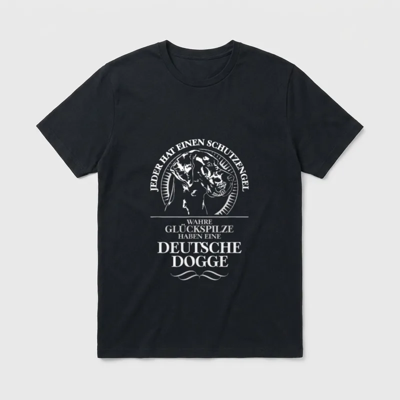 Deutsche Dogge Schutzengel Hunde T-Shirt – Klassisches T-Shirt in Schwarz