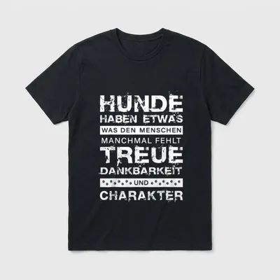 Hundespruch mit Hundemotiv Hundepfoten T-Shirt – Klassisches T-Shirt in Schwarz