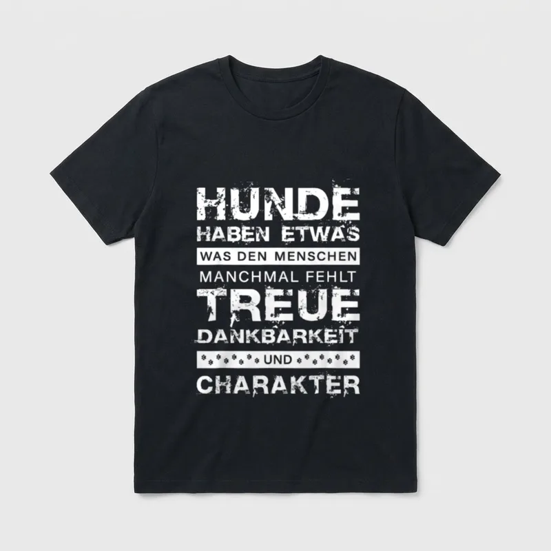 Hundespruch mit Hundemotiv Hundepfoten T-Shirt – Klassisches T-Shirt in Schwarz