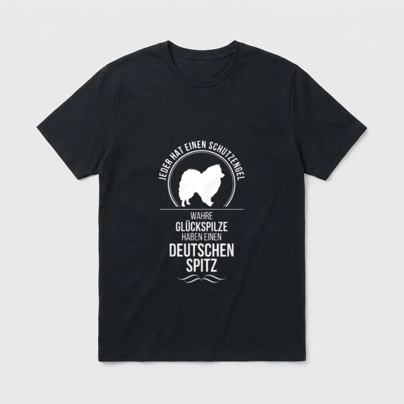 Deutscher Spitz Schutzengel Hunde T-Shirt – Klassisches T-Shirt in Schwarz