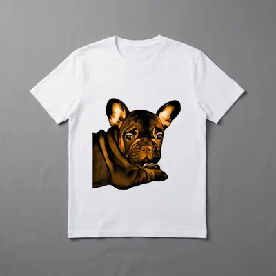 HUNDE FRANZÖSISCHE BULLDOGGE T-Shirt 0249 – Klassisches T-Shirt in Schwarz