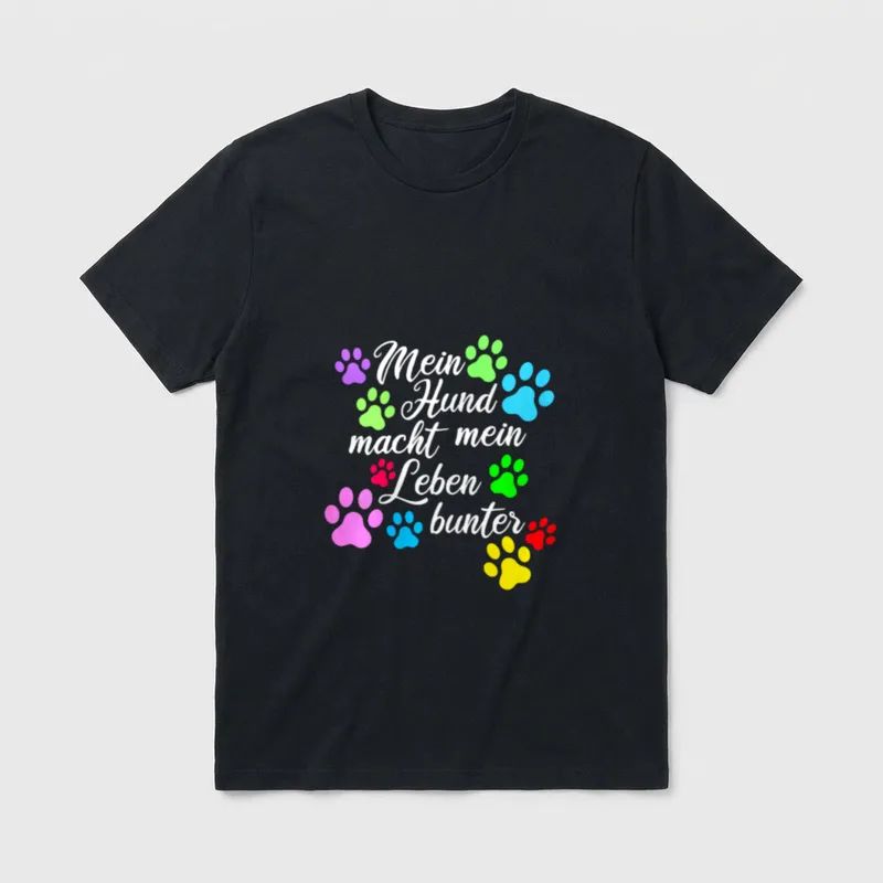 Mein Hund macht mein T-Shirt – Klassisches T-Shirt in Schwarz