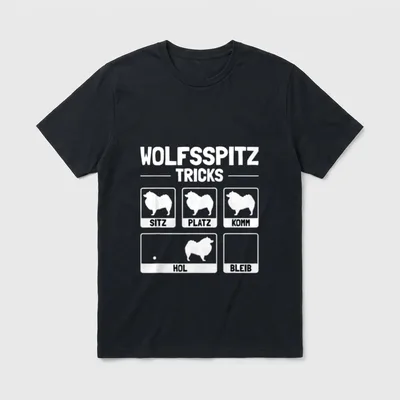 Lustiges Wolfsspitz Hund Hundehalter T-Shirt – Klassisches T-Shirt in Schwarz