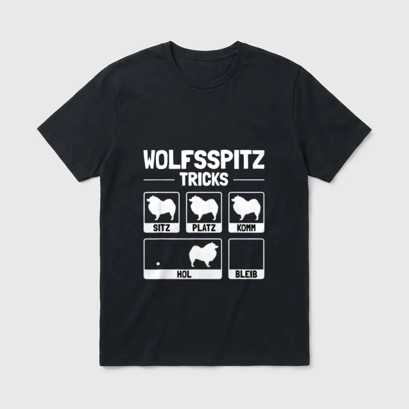 Lustiges Wolfsspitz Hund Hundehalter T-Shirt – Klassisches T-Shirt in Schwarz