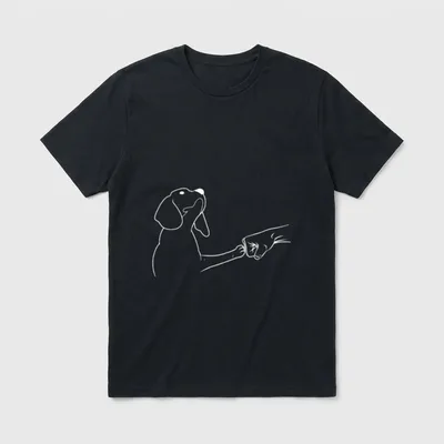 Hund Faust Bump Freundschaft T-Shirt – Klassisches T-Shirt in Schwarz