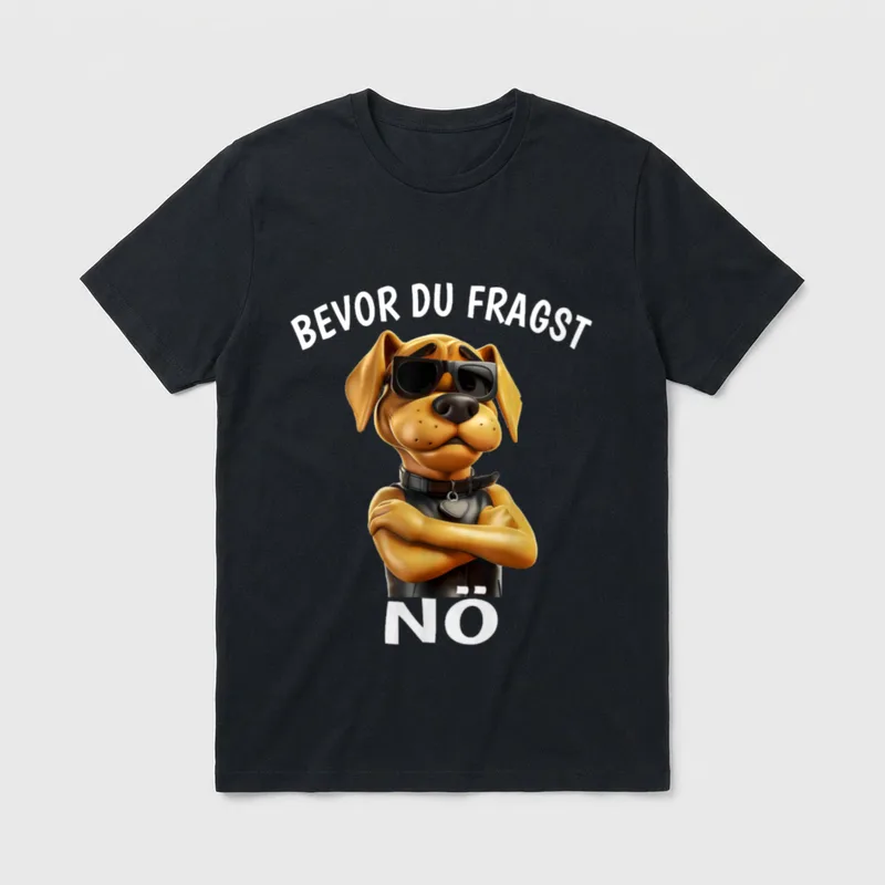 Bevor Du Fragst Nö Lustiges T-Shirt – Klassisches T-Shirt in Schwarz