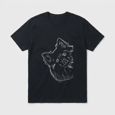 Lustiger japanischer Spitz T-Shirt – Klassisches T-Shirt in Schwarz
