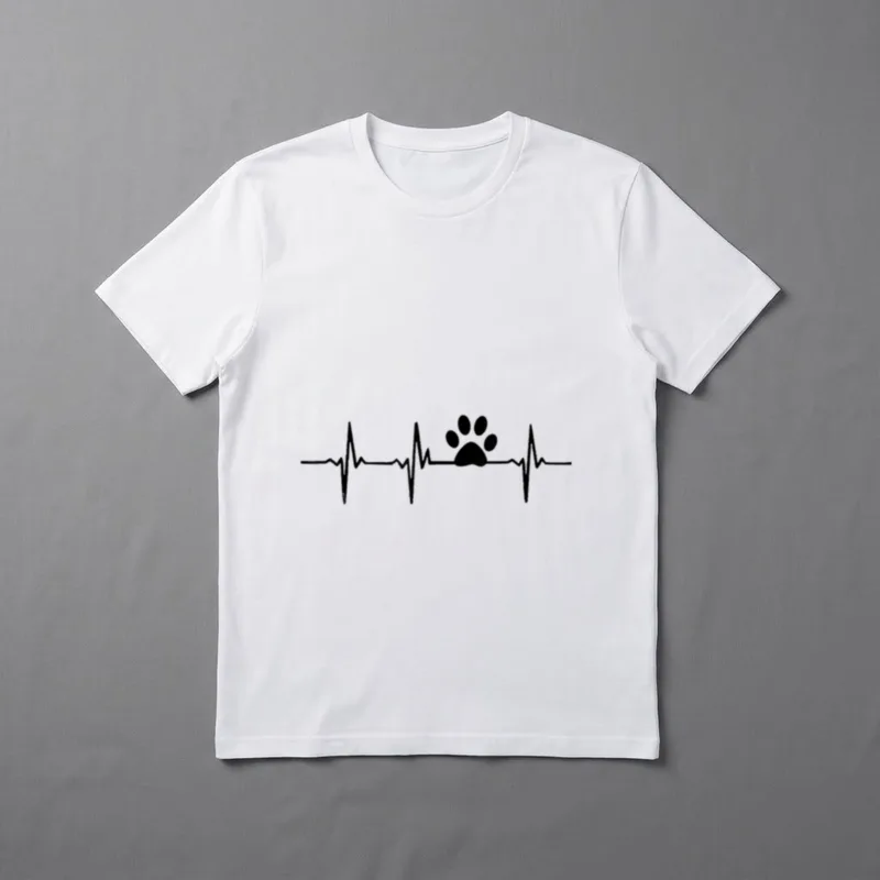 Tierarzt Pfote EKG Haustier T-Shirt – Klassisches T-Shirt in Schwarz