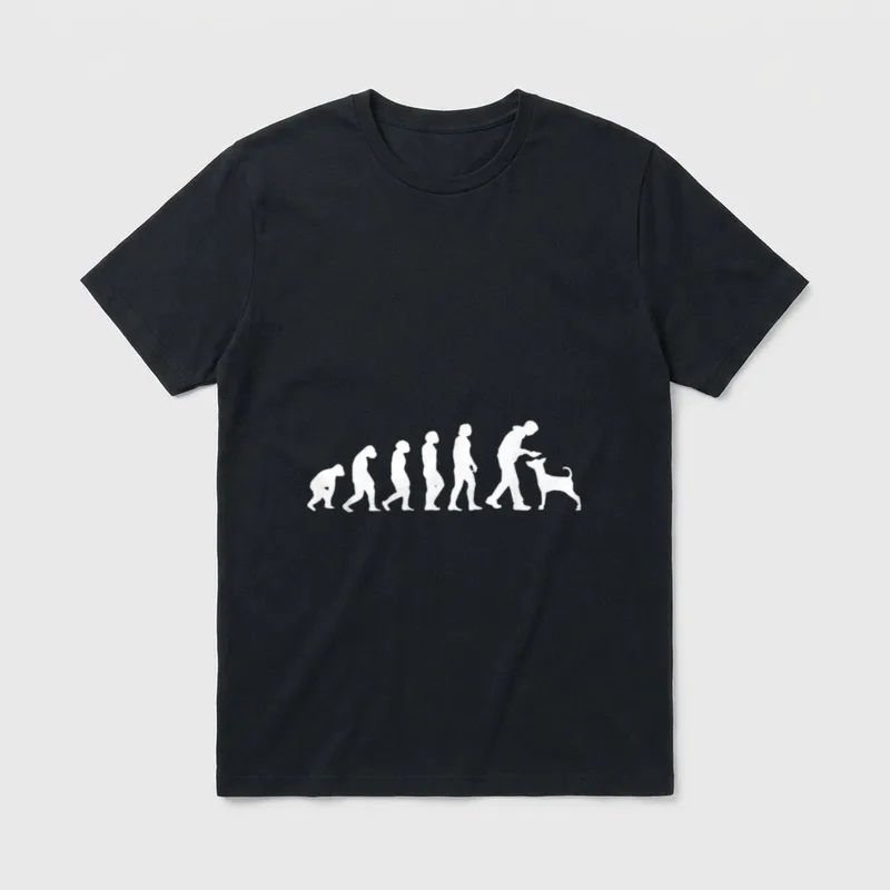 Hundebesitzer Evolution Hund Hundeliebhaber T-Shirt – Klassisches T-Shirt in Schwarz